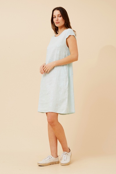 SISLEY POLKA DOT LINEN DRESS