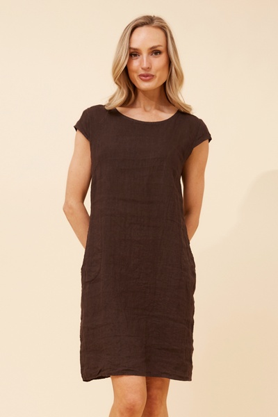 SISLEY SOLID LINEN DRESS