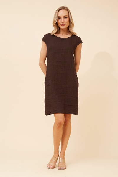 SISLEY SOLID LINEN DRESS
