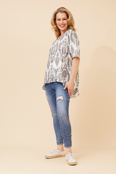 SKIRA ABSTRACT PRINT TOP