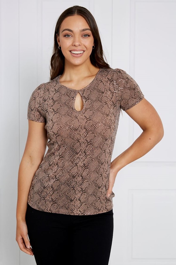 SNAKE SKIN METALLIC TOP SNAKE SKIN METALLIC TOP