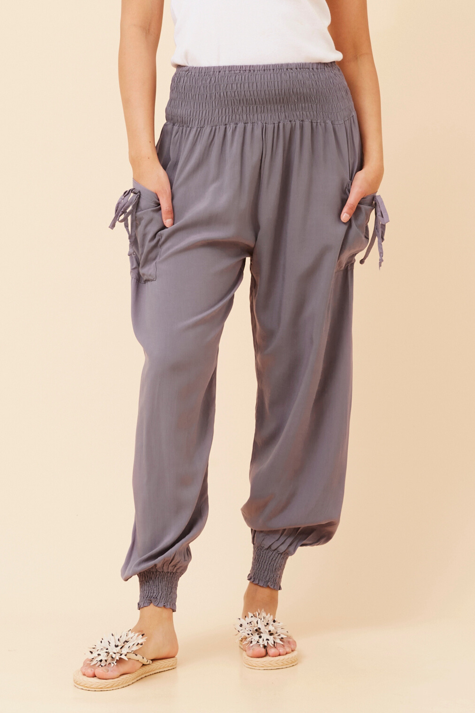 SOLID HAREM PANTS