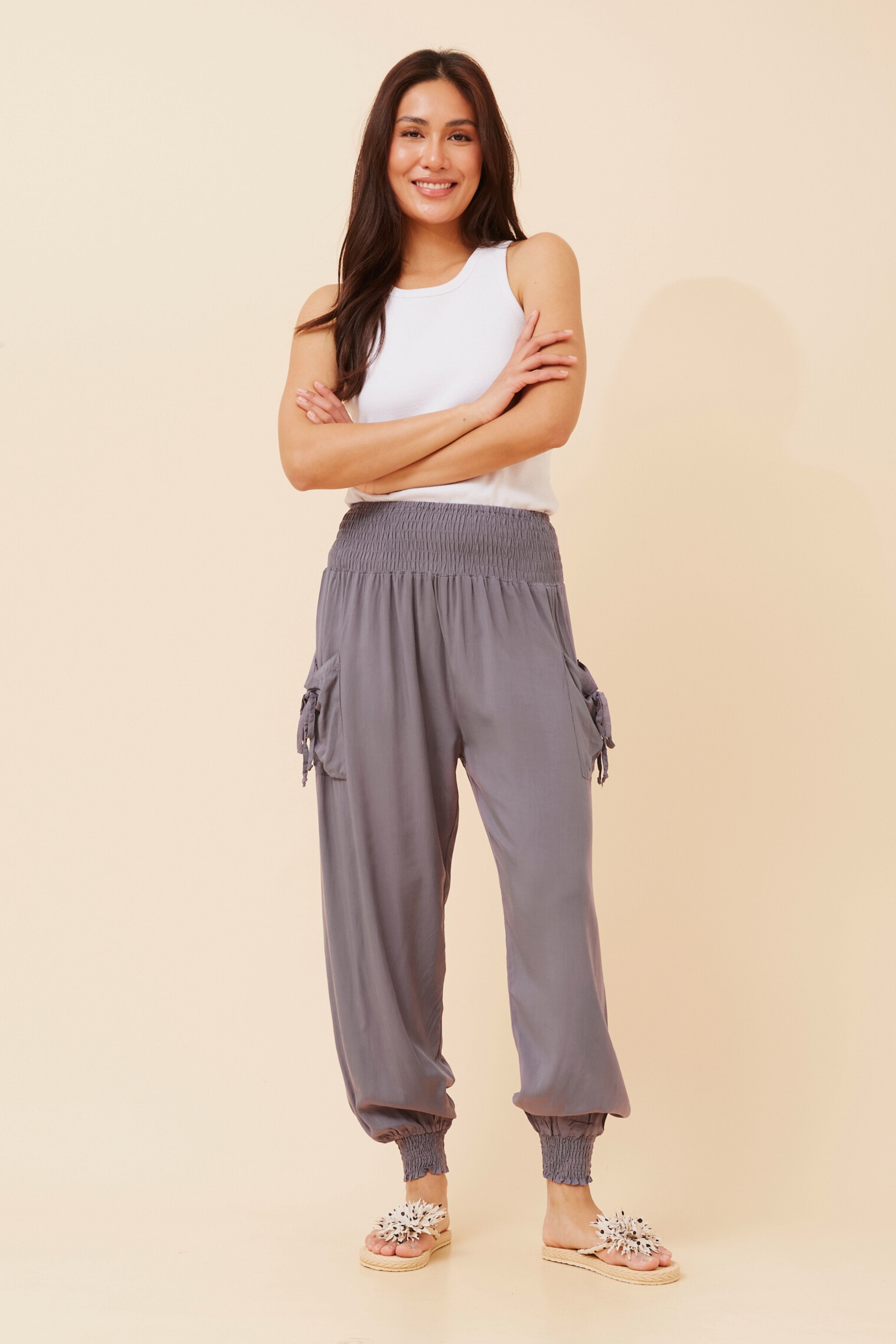SOLID HAREM PANTS