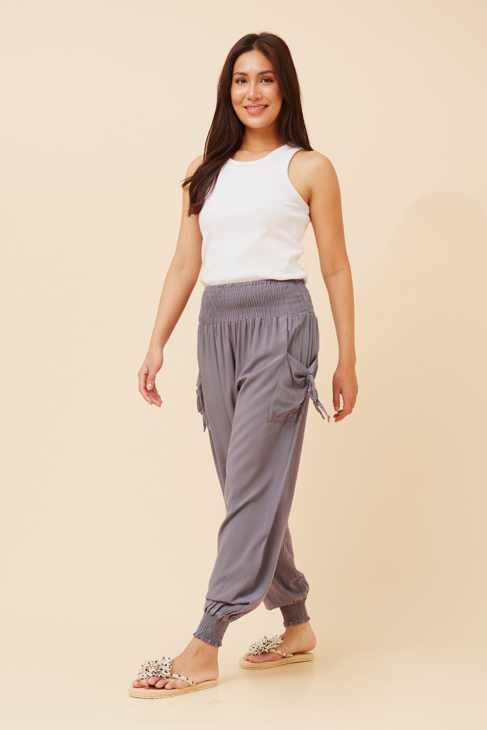 SOLID HAREM PANTS