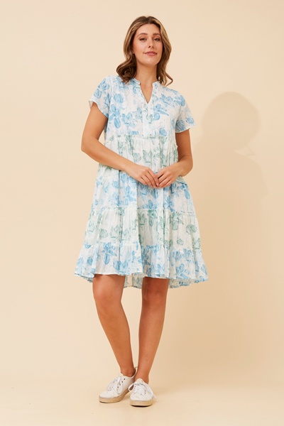 SOMYA FLORAL TIERED DRESS