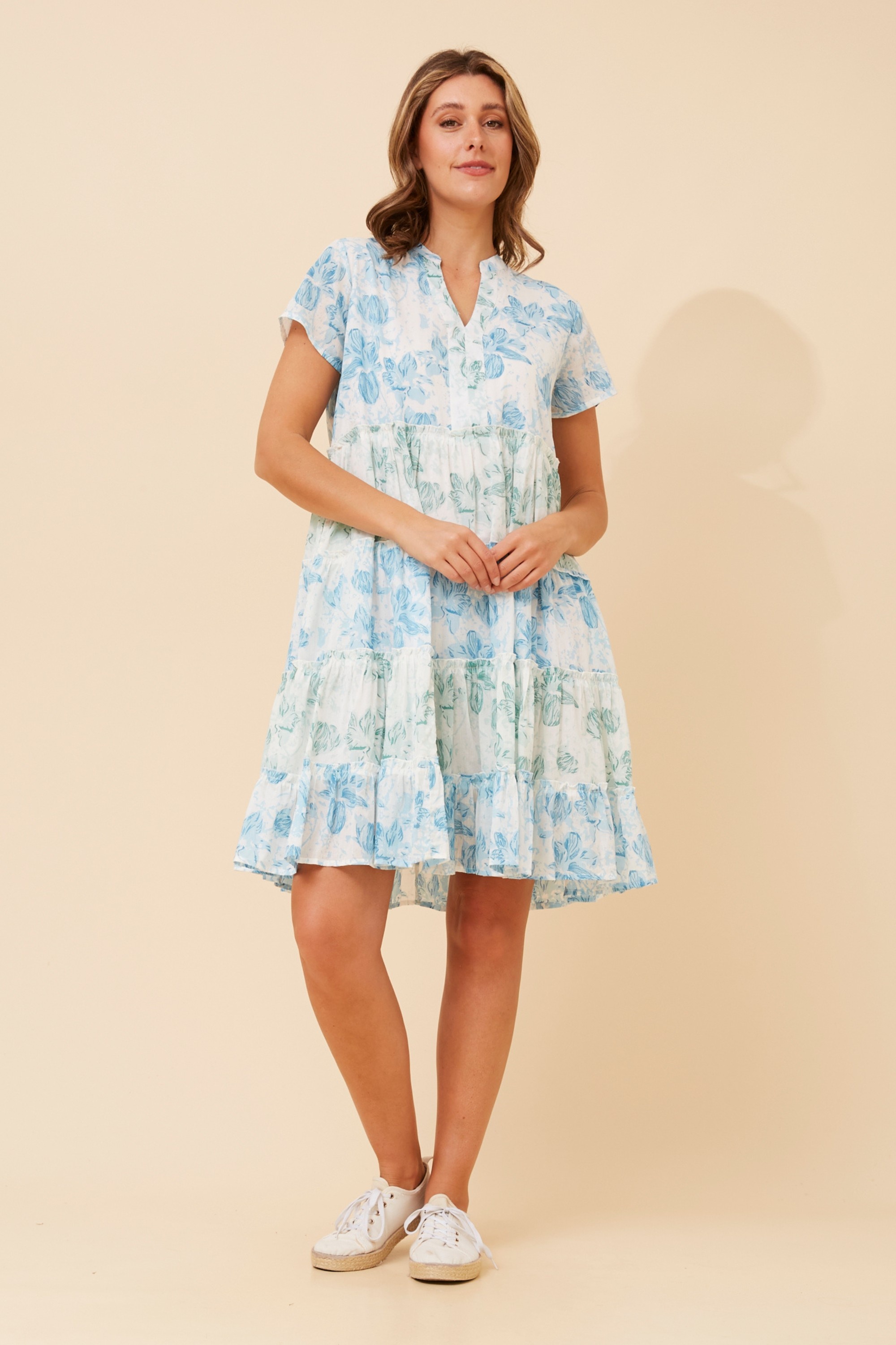 SOMYA FLORAL TIERED DRESS