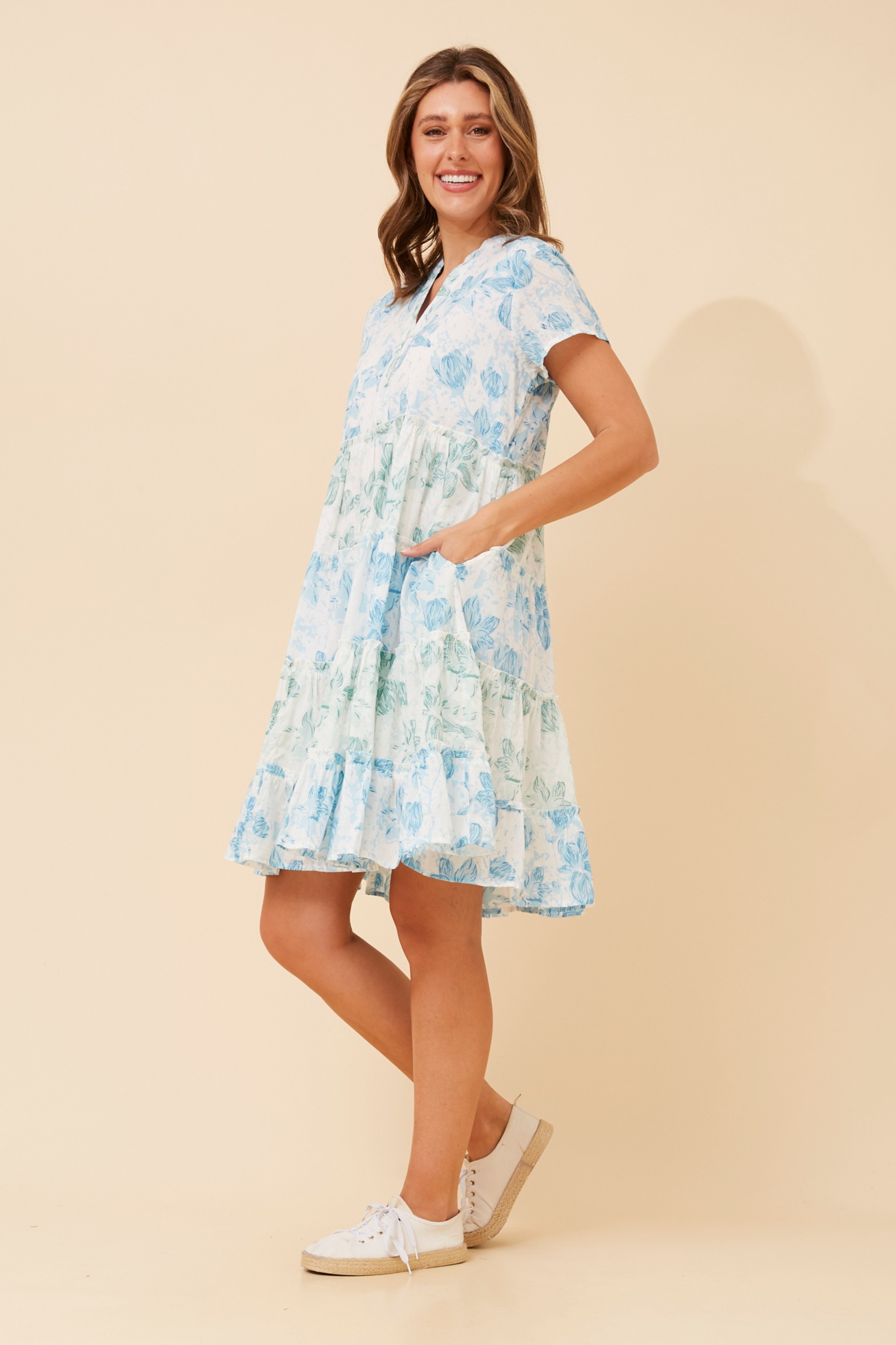 SOMYA FLORAL TIERED DRESS