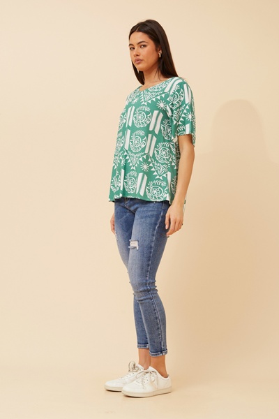 SONIA ABSTRACT PRINT TOP