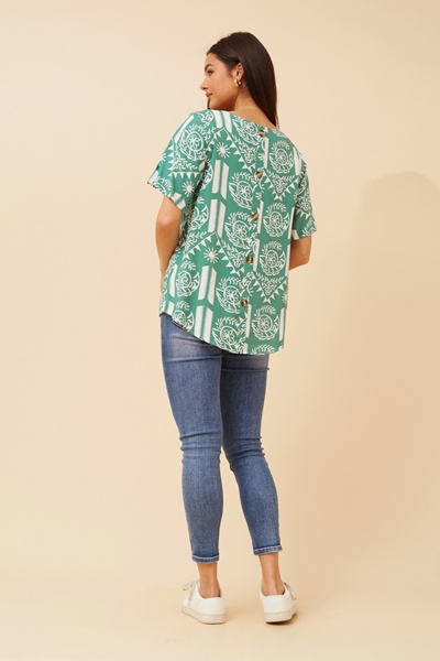 SONIA ABSTRACT PRINT TOP