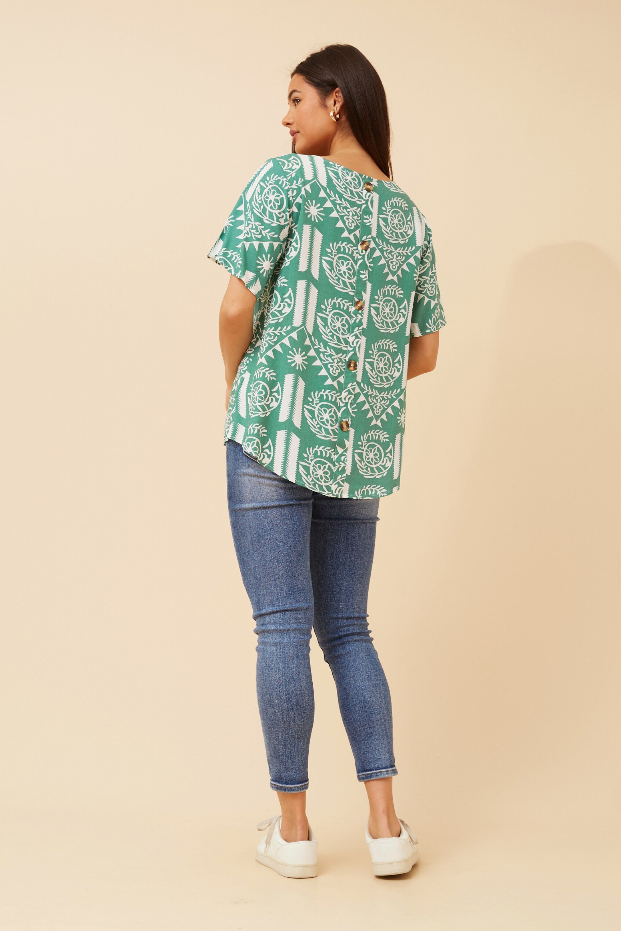 SONIA ABSTRACT PRINT TOP