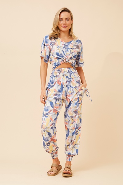 SONIA LEAF PRINT TOP