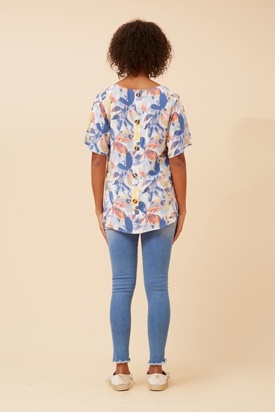SONIA LEAF PRINT TOP