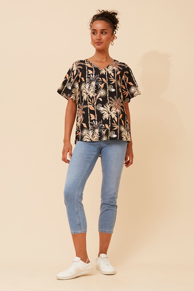 SONIA PALM TREE PRINT TOP