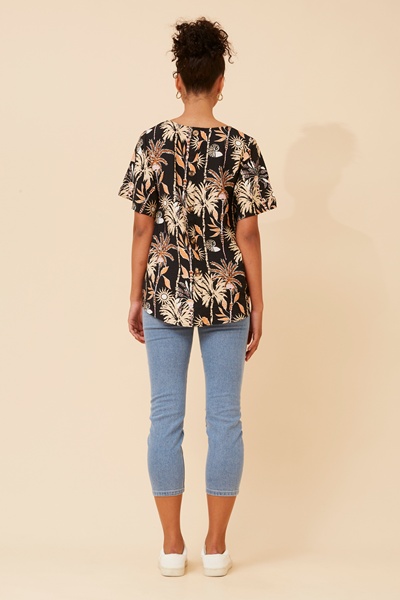 SONIA PALM TREE PRINT TOP