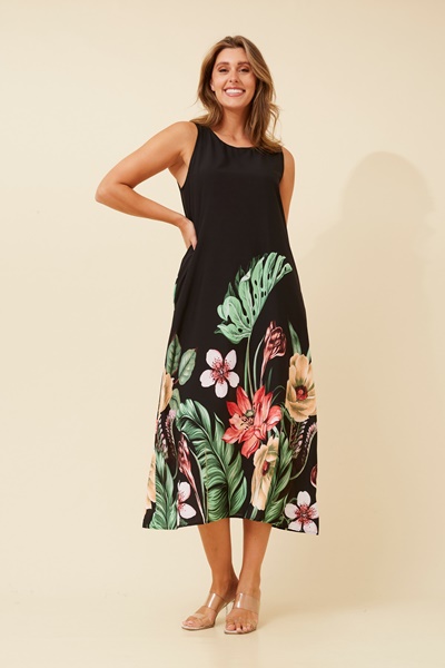 SORAY FLORAL MIDI DRESS