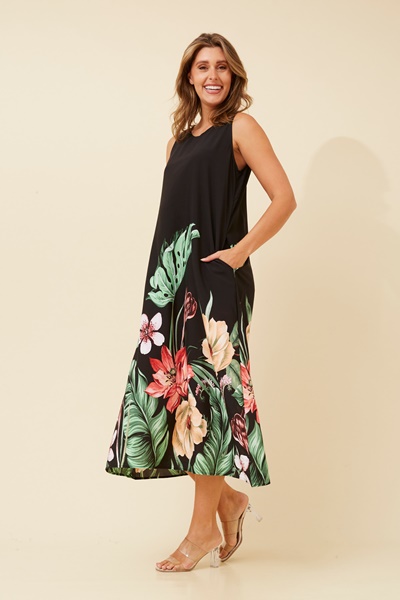 SORAY FLORAL MIDI DRESS