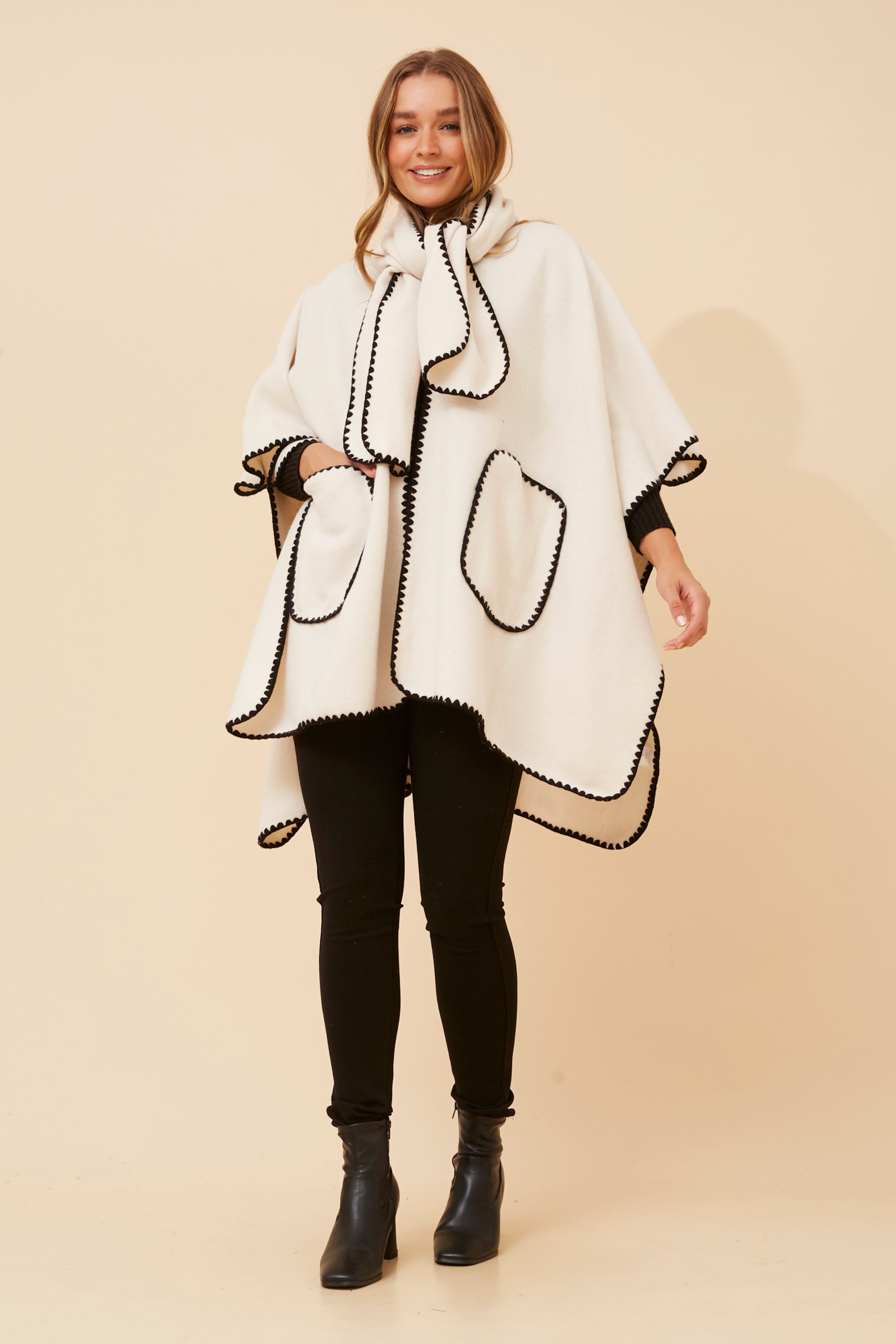 SORCHA SOLID PONCHO