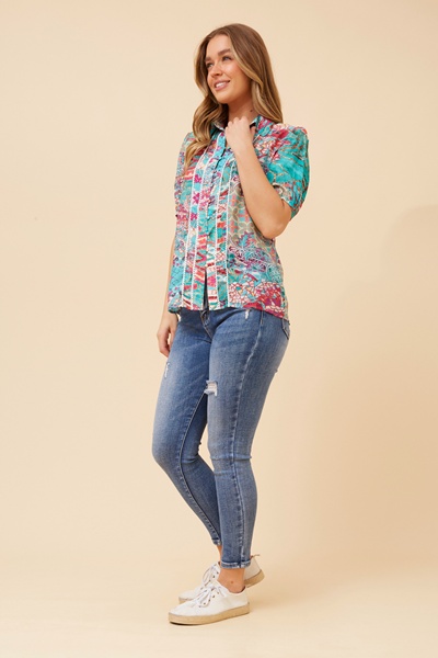 SORELLA ABSTRACT PRINT SHIRT