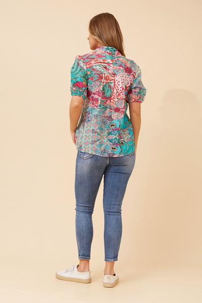 SORELLA ABSTRACT PRINT SHIRT