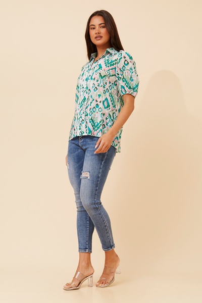 SORELLA ABSTRACT PRINT SHIRT