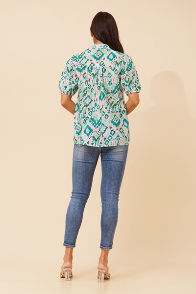 SORELLA ABSTRACT PRINT SHIRT