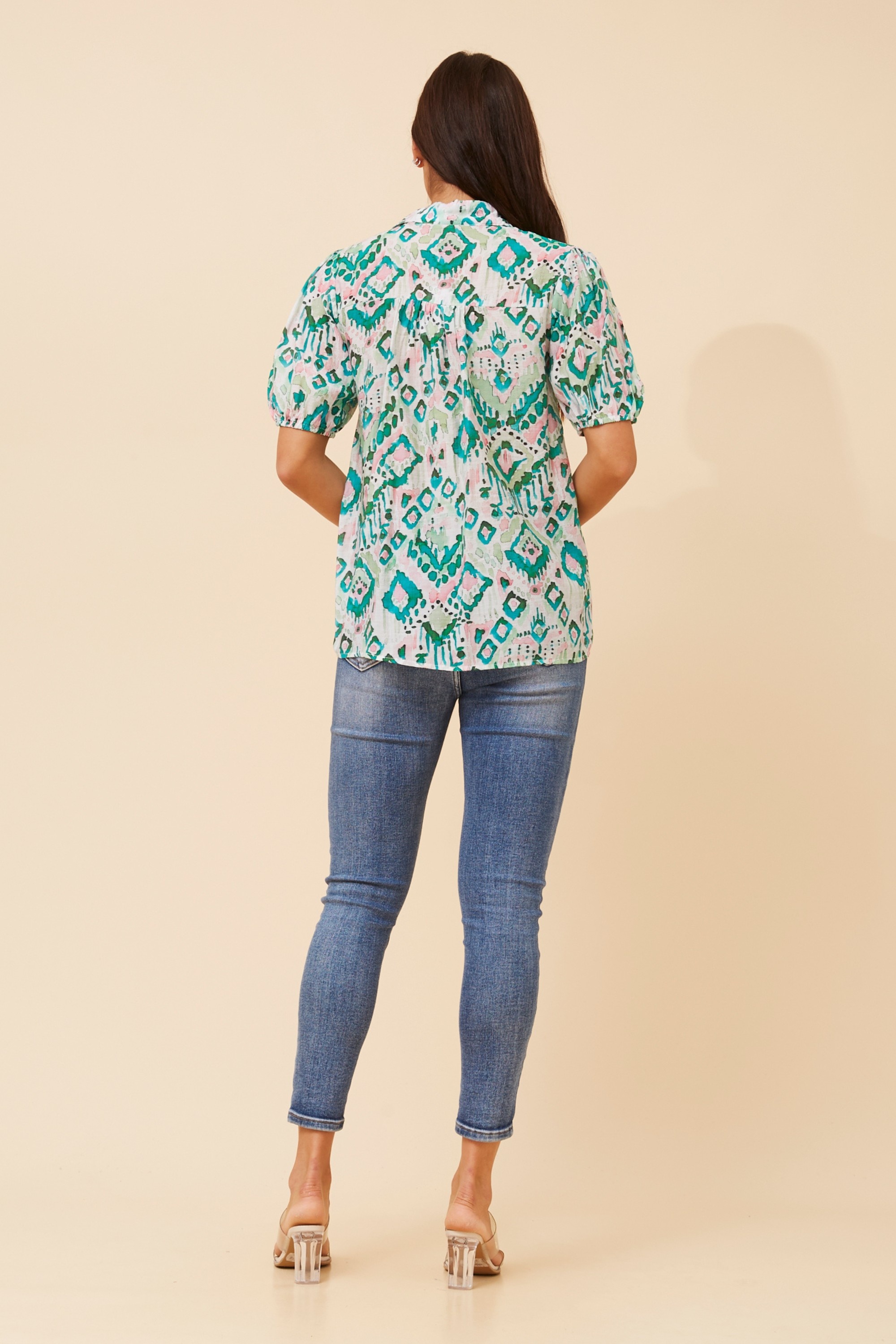 SORELLA ABSTRACT PRINT SHIRT