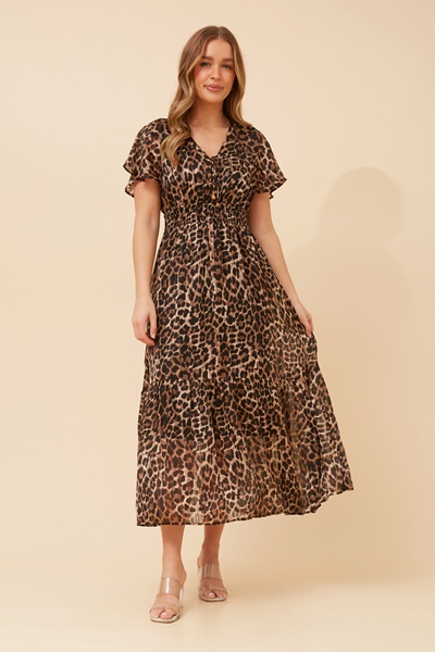 SOREN ANIMAL PRINT MAXI DRESS