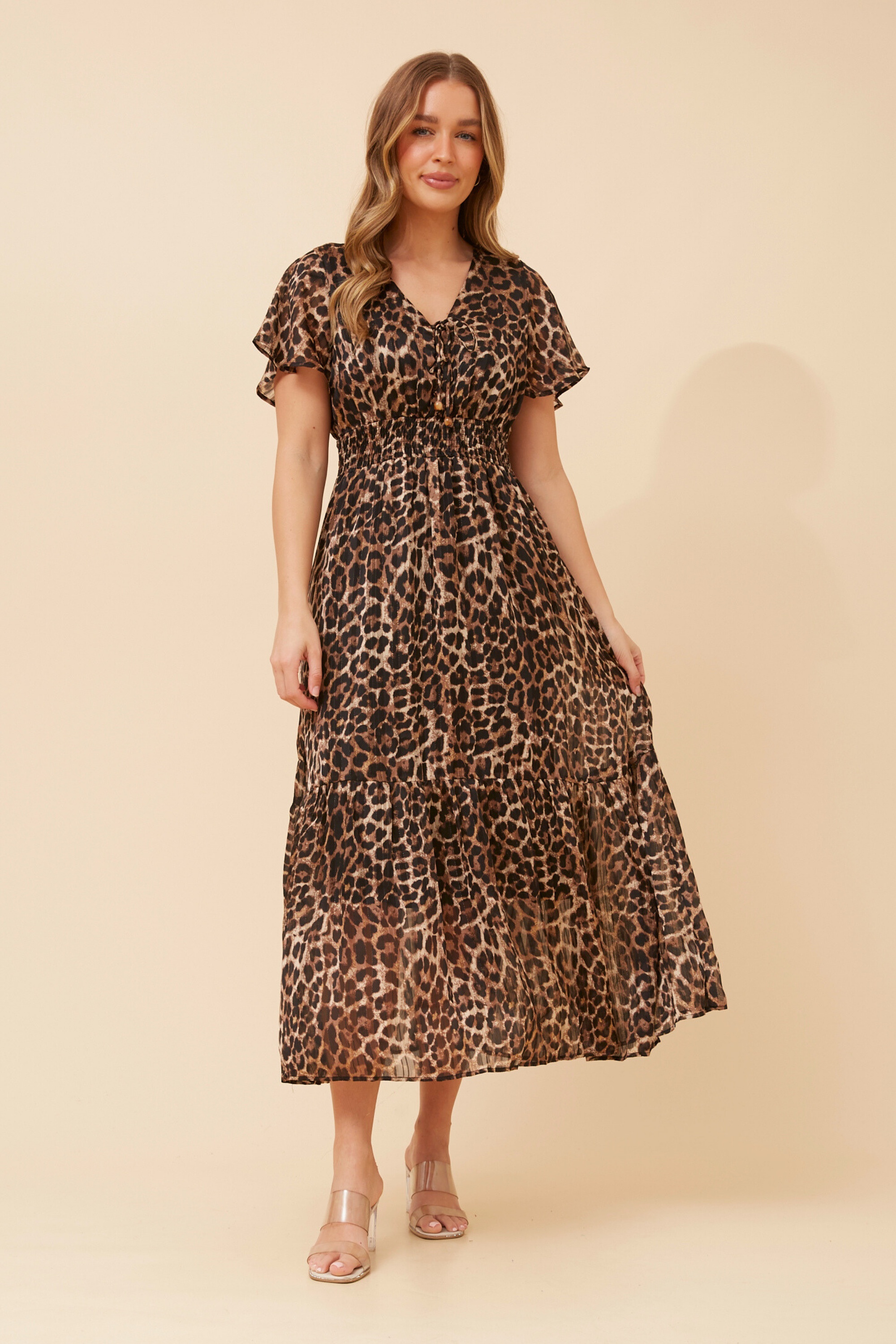 SOREN ANIMAL PRINT MAXI DRESS