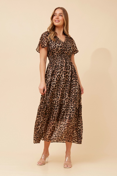 SOREN ANIMAL PRINT MAXI DRESS