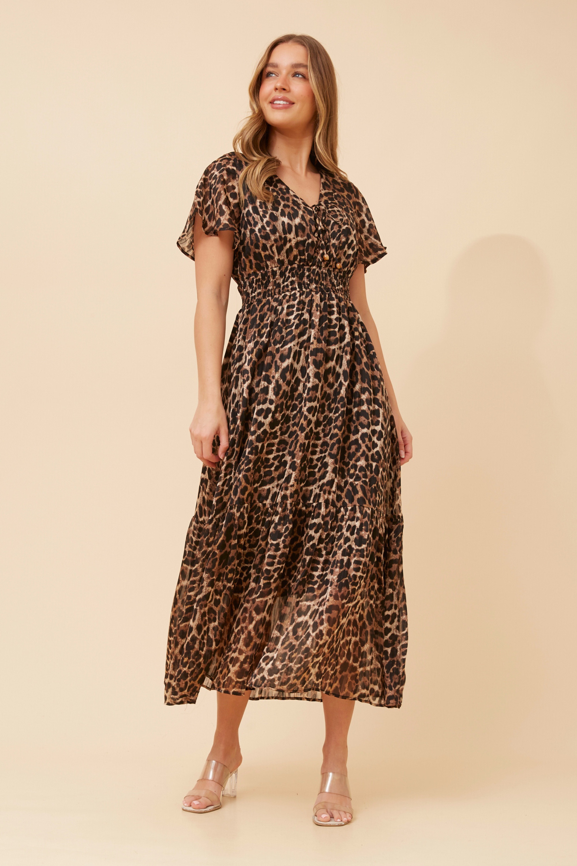 SOREN ANIMAL PRINT MAXI DRESS