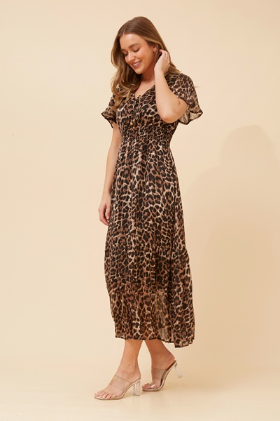 SOREN ANIMAL PRINT MAXI DRESS