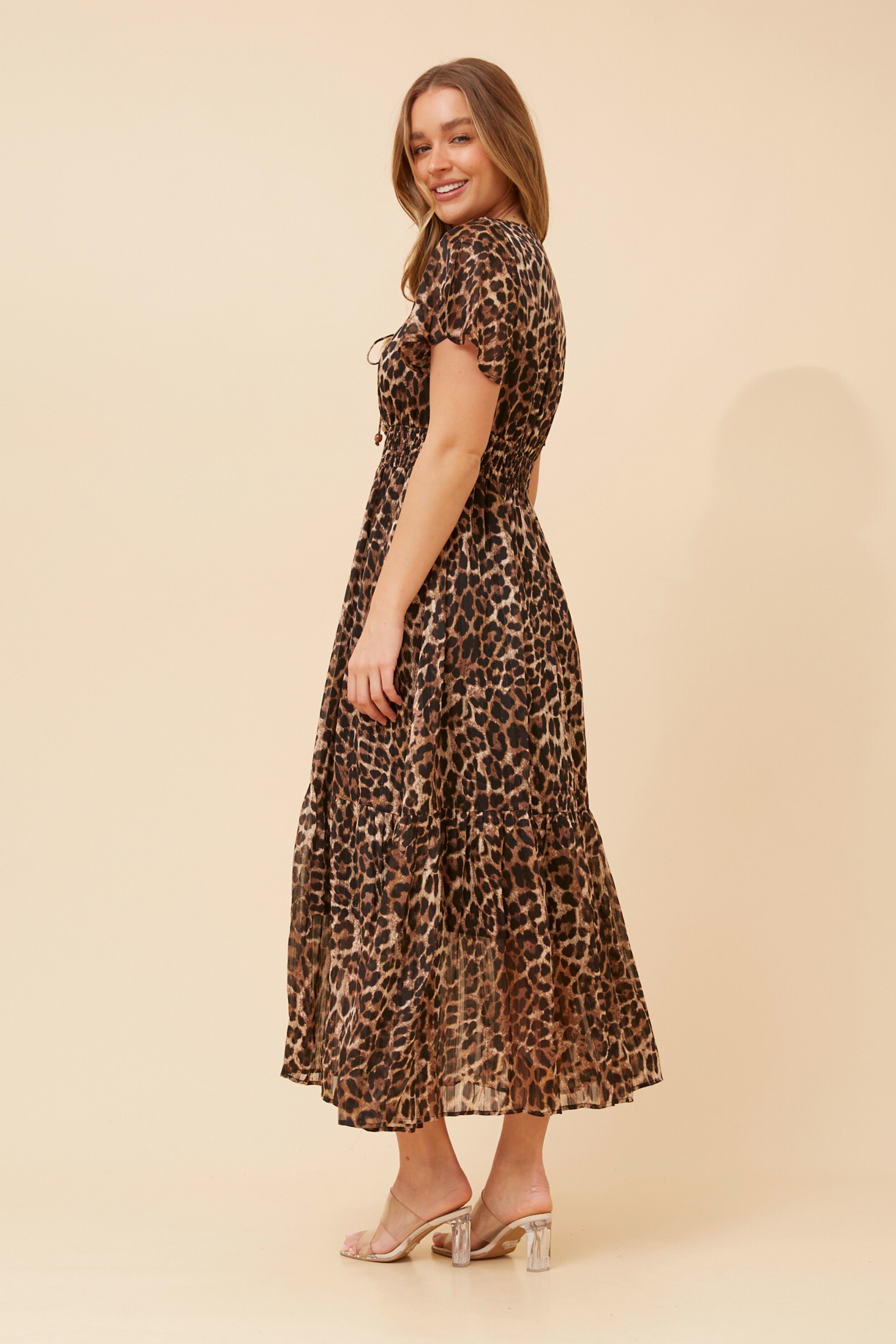 SOREN ANIMAL PRINT MAXI DRESS