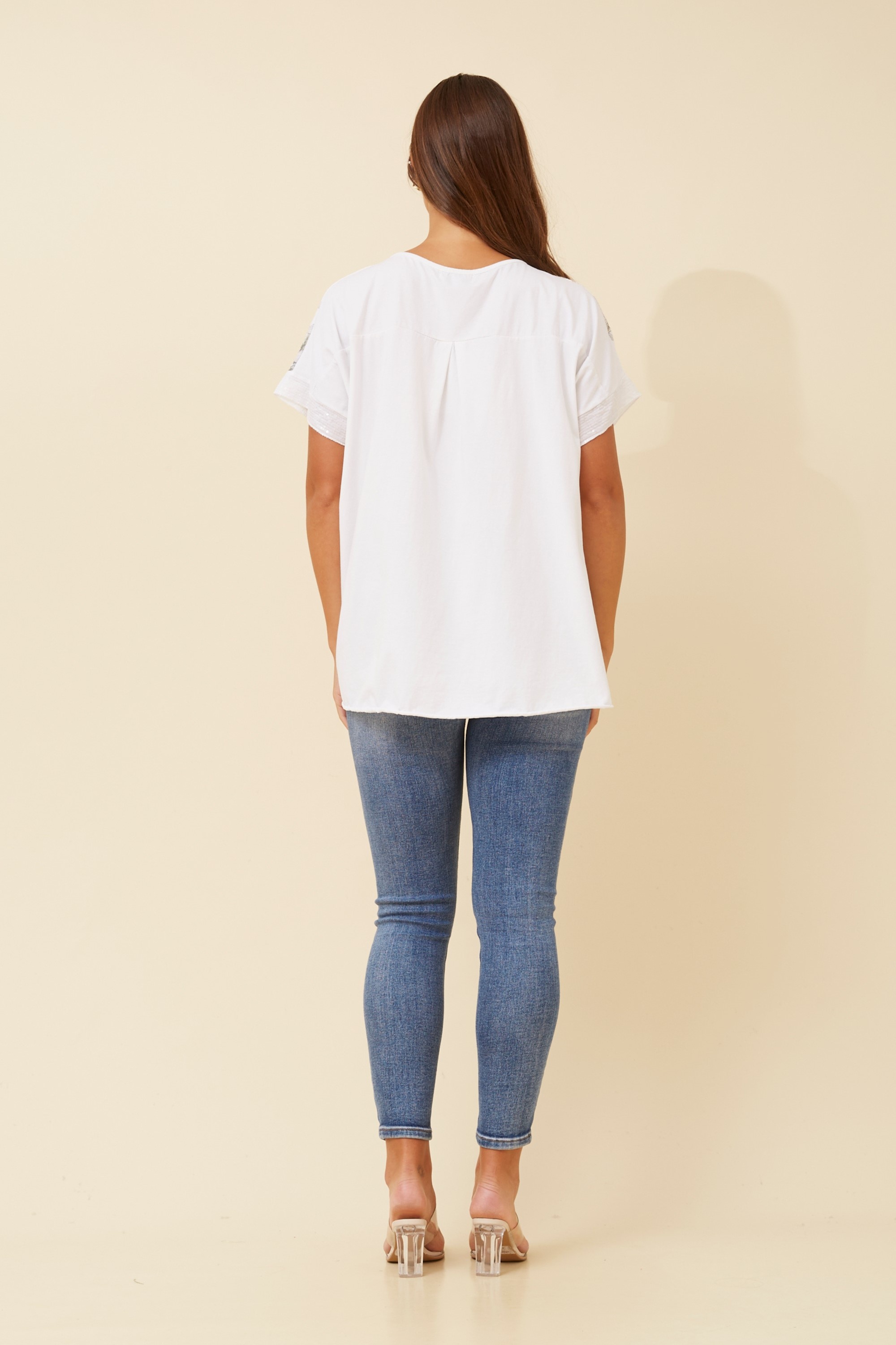 SOULA LEAF PRINT TOP