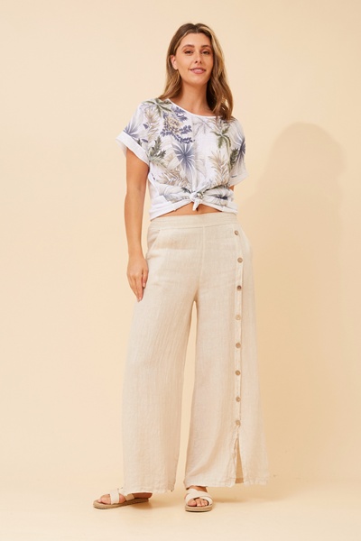 SOULA LEAF PRINT TOP