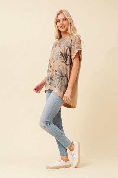 SOULA SEQUIN LINEN TOP