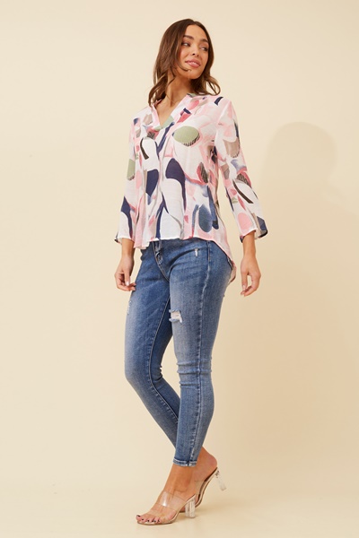 SPICY ABSTRACT PRINT TOP