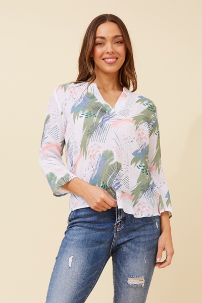 SPICY ABSTRACT PRINT TOP