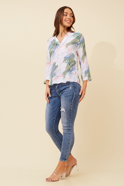 SPICY ABSTRACT PRINT TOP