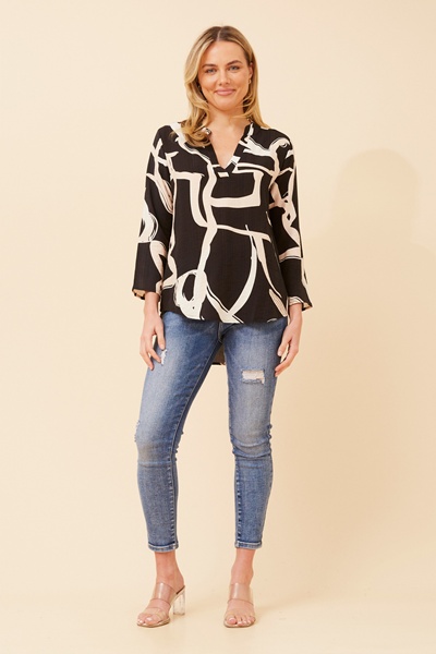 SPICY ABSTRACT PRINT TOP
