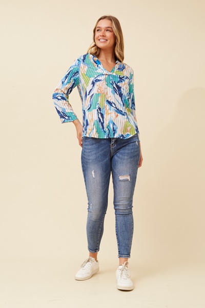 SPICY ABSTRACT PRINT TOP