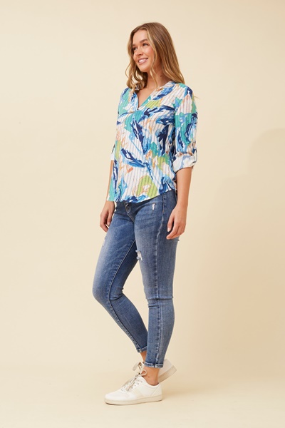 SPICY ABSTRACT PRINT TOP