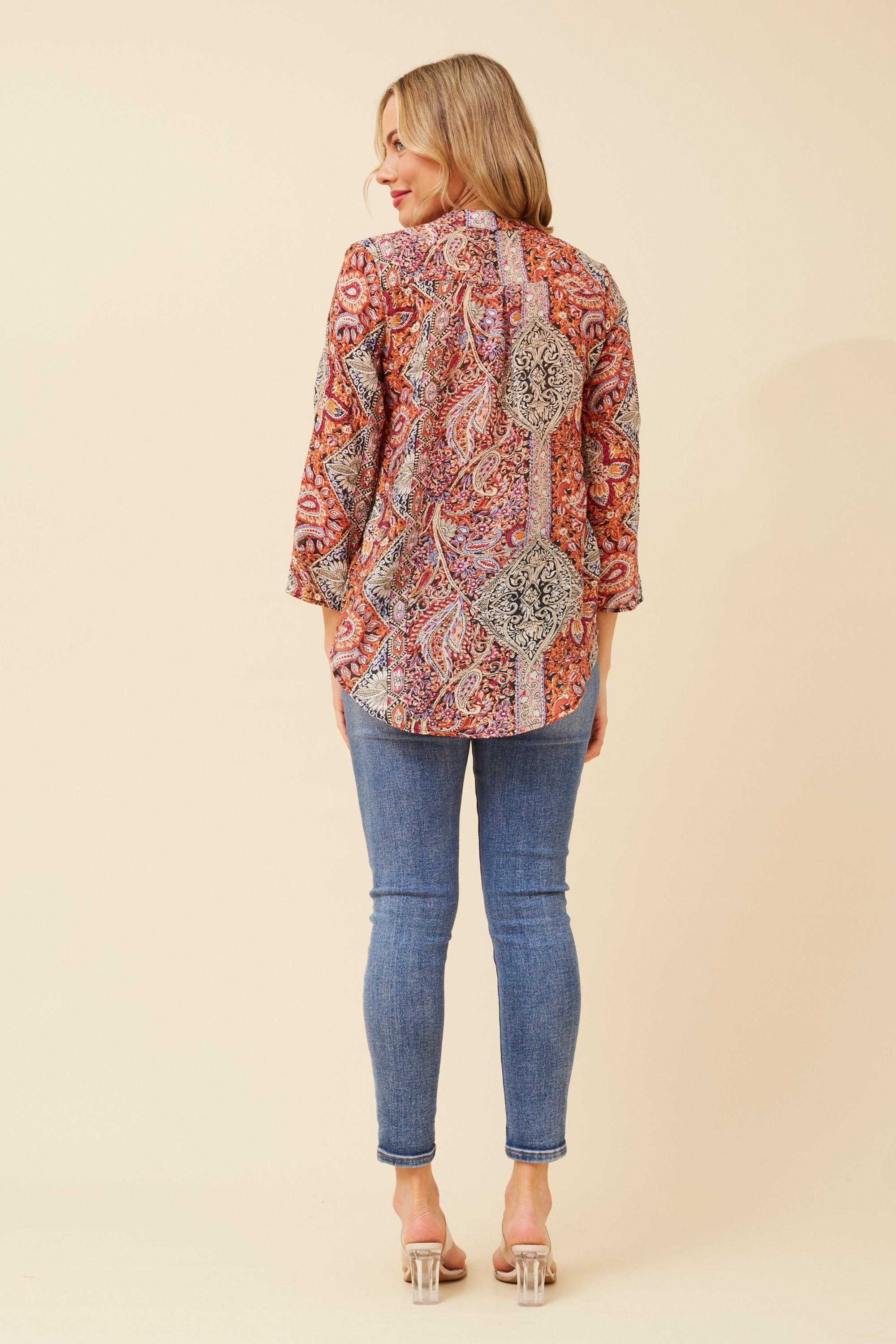 SPICY PAISLEY PRINT TOP