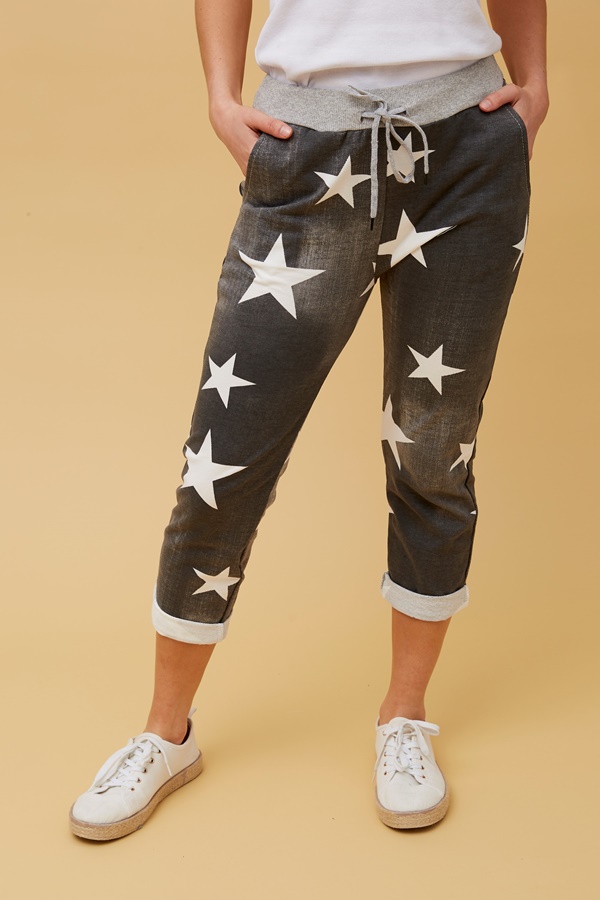 printed jogger pants womens