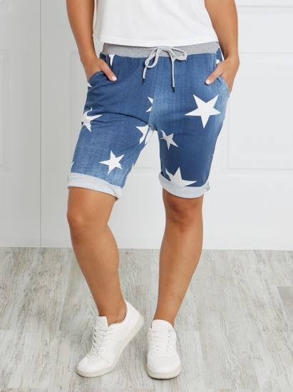 STAR PRINT JOGGER SHORTS | FEMME Connection