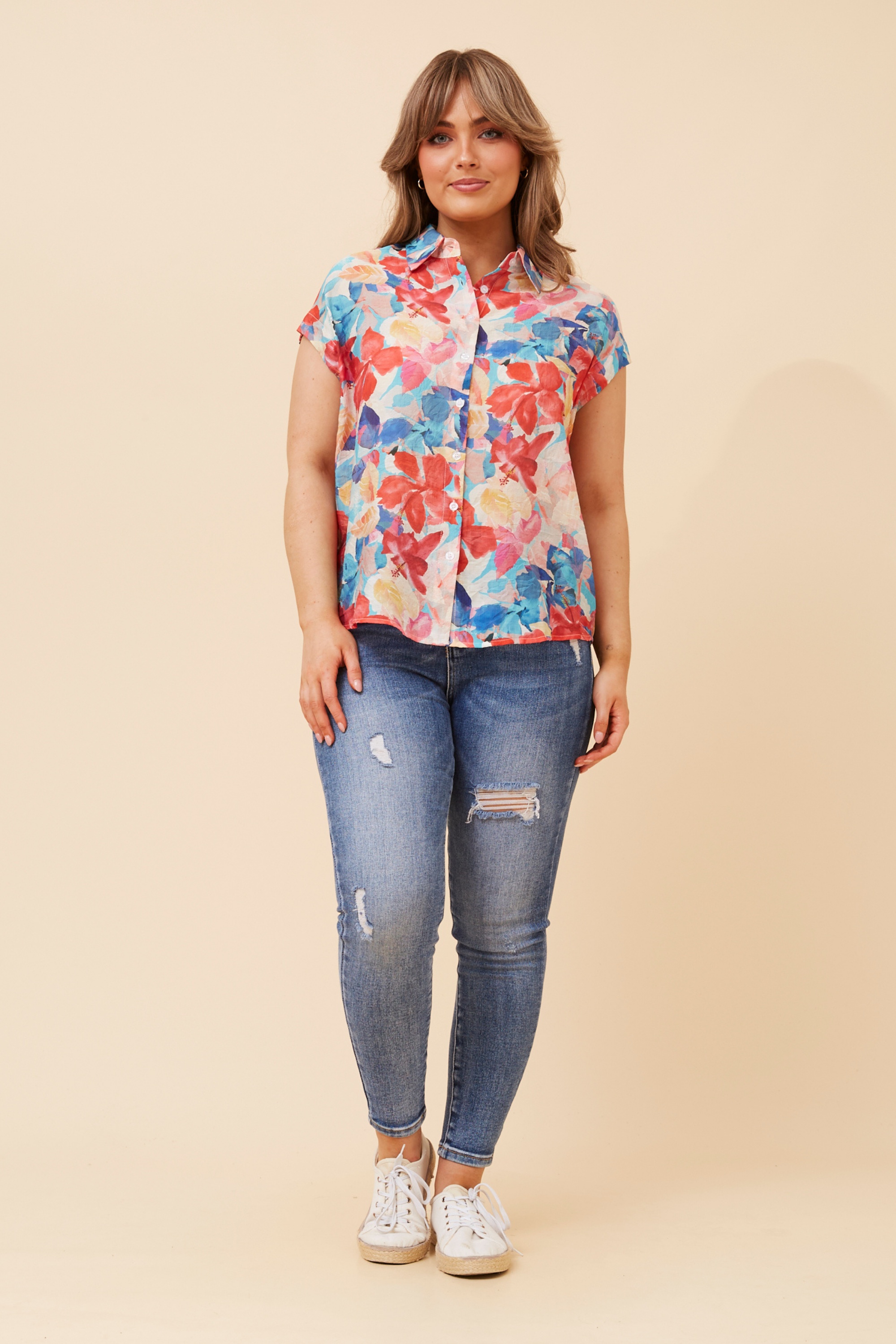 STARLETTE FLORAL PRINT SHIRT