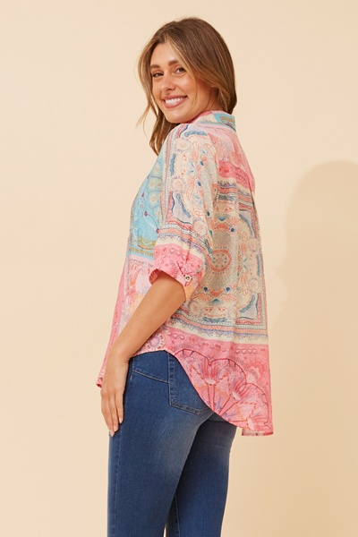 STARLING PATCHWORK PRINT BLOUSE