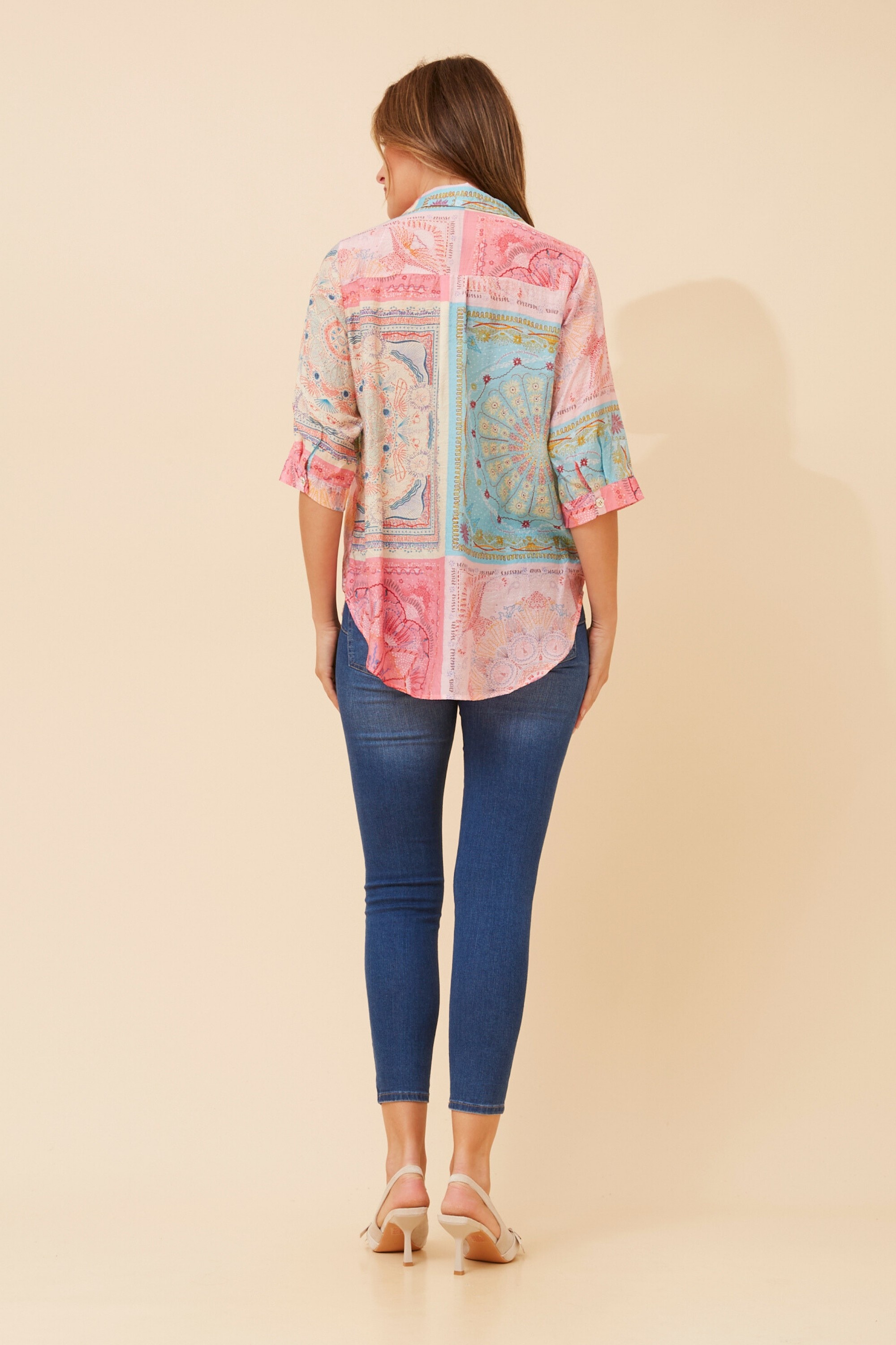 STARLING PATCHWORK PRINT BLOUSE
