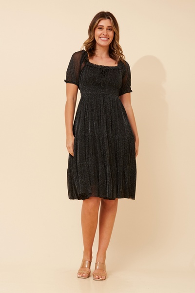 STELLAN SOLID MESH DRESS
