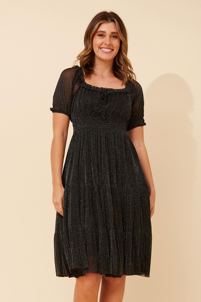 STELLAN SOLID MESH DRESS