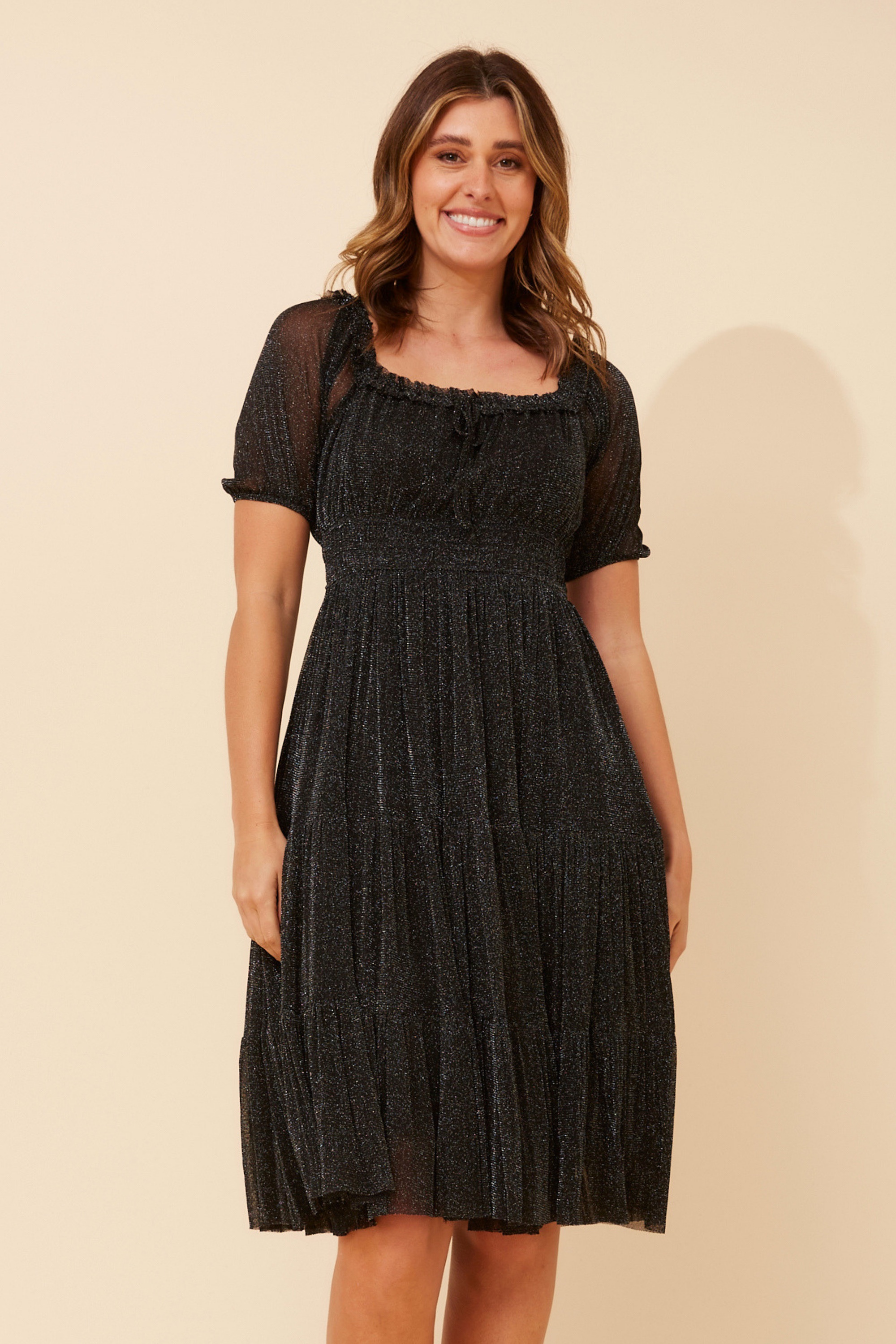 STELLAN SOLID MESH DRESS